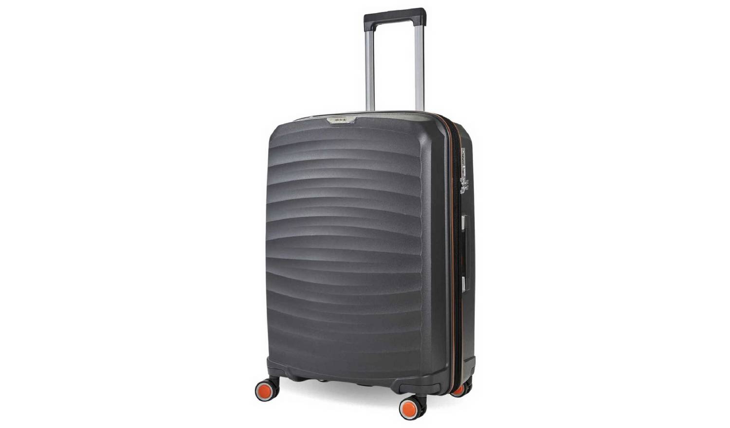Rock Expandable 8 Wheel Hard Suitcase - Medium, Charcoal