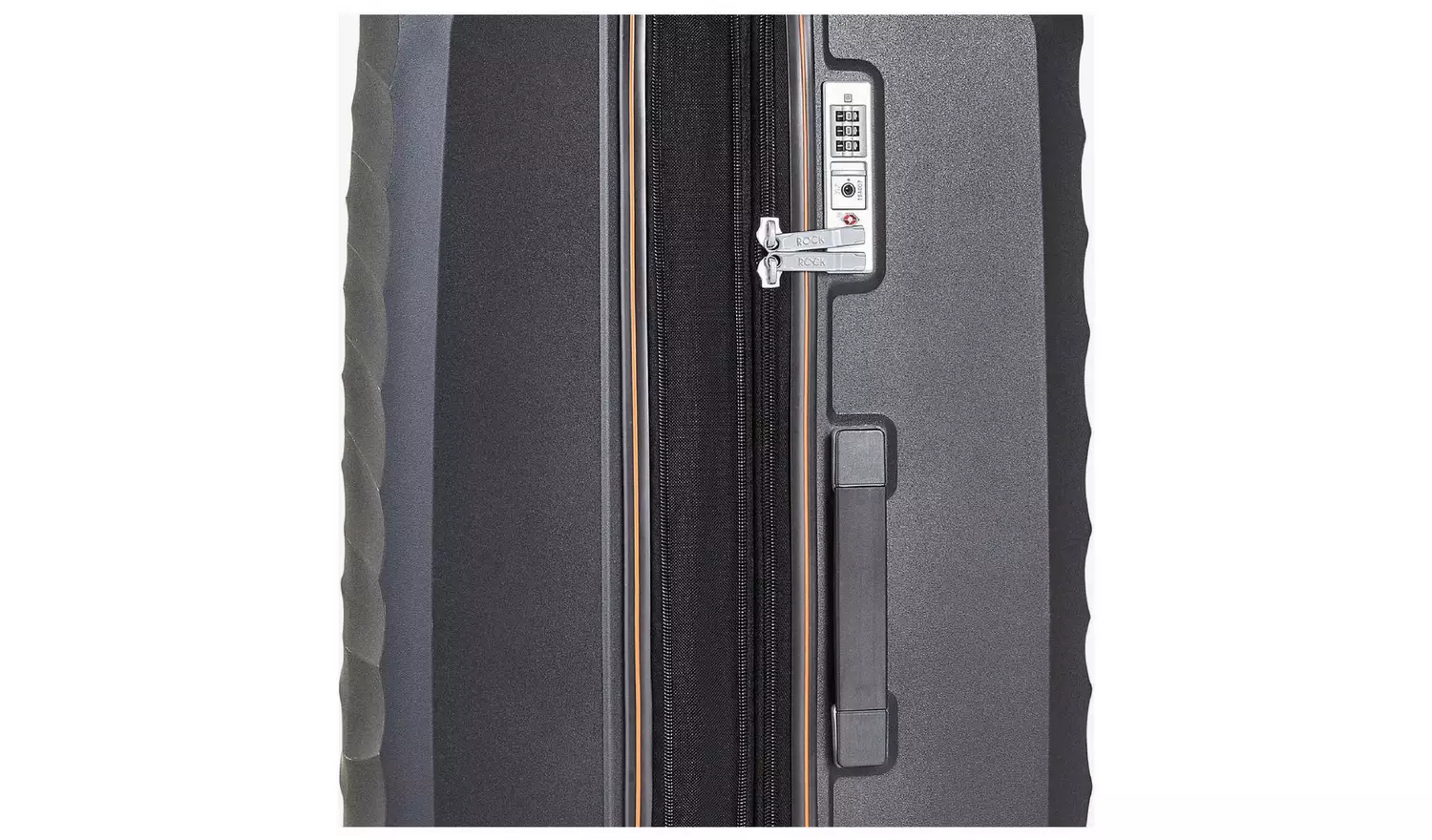 Rock Expandable 8 Wheel Hard Suitcase - Medium, Charcoal