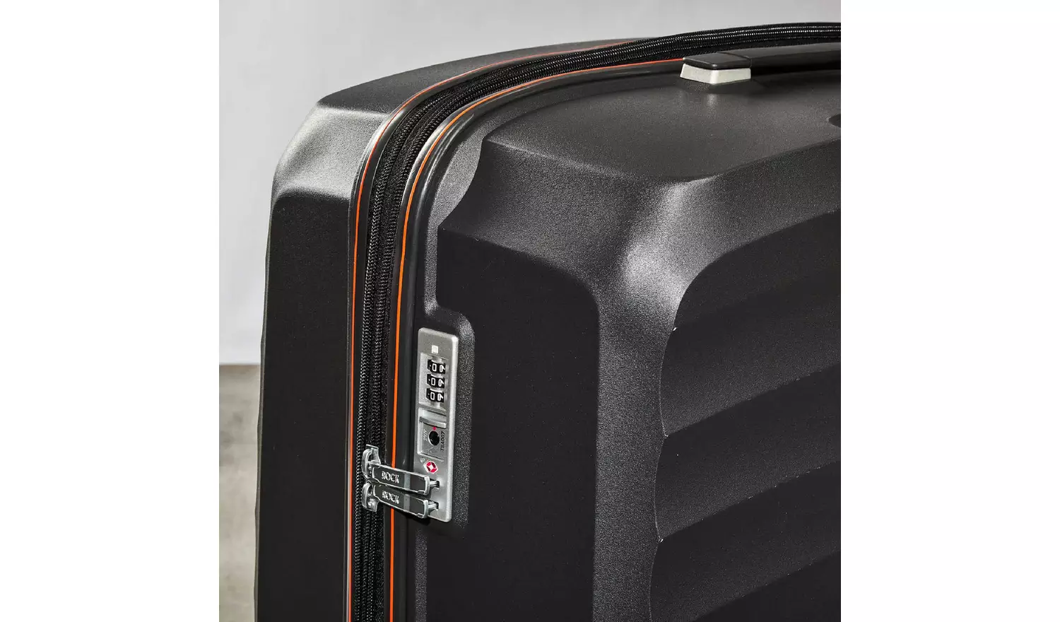 Rock Expandable 8 Wheel Hard Suitcase - Medium, Charcoal