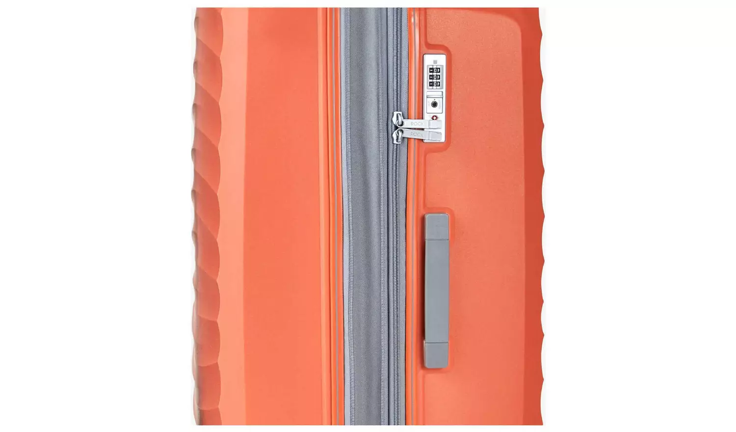 Rock Expandable 8 Wheel Hard Suitcase - Large, Peach