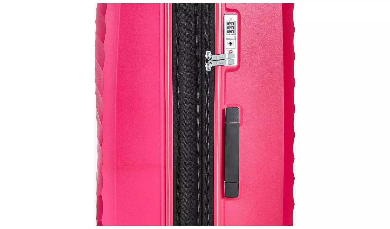Rock Expandable 8 Wheel Hard Suitcase - Medium, Pink