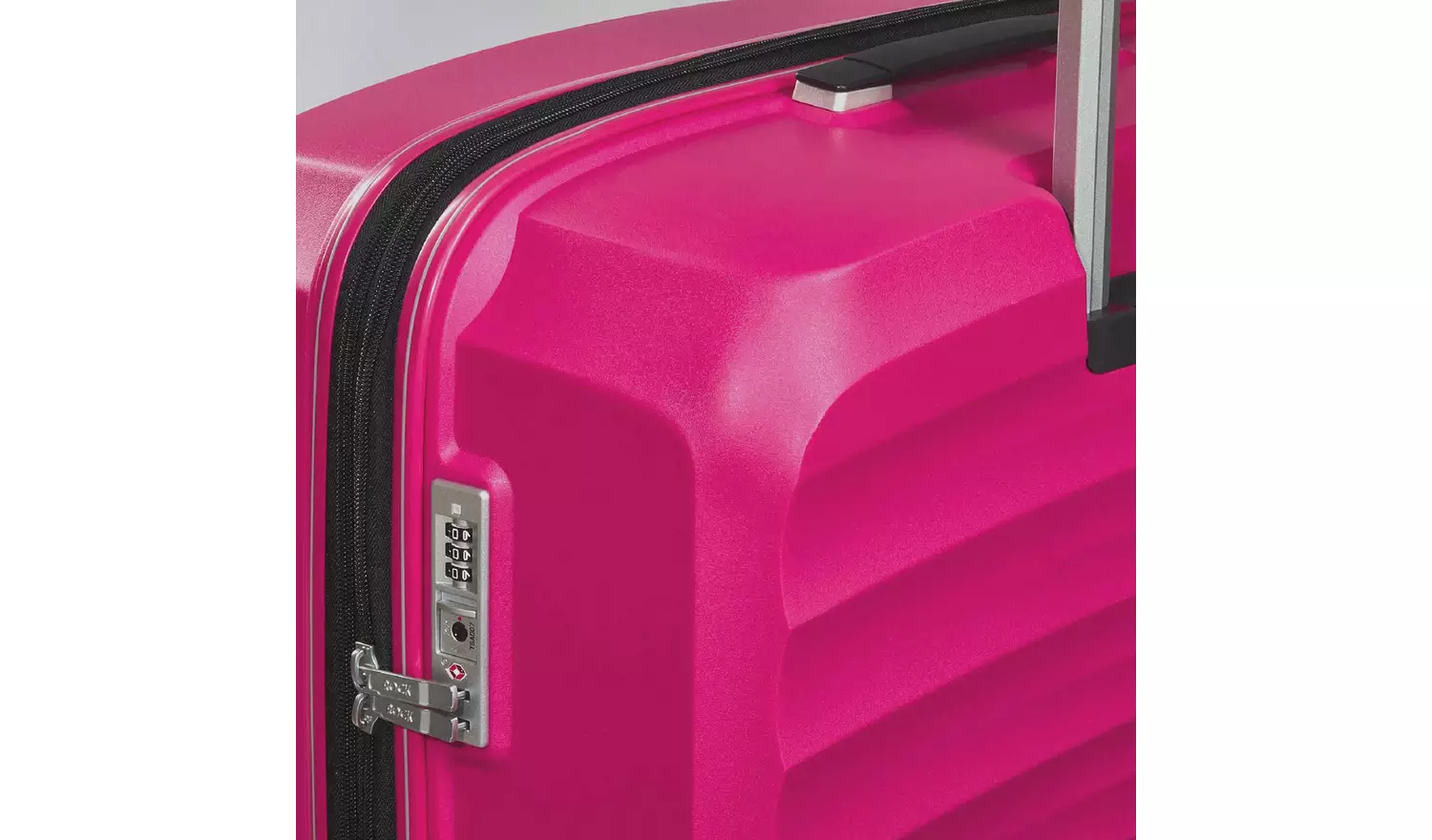 Rock Expandable 8 Wheel Hard Suitcase - Medium, Pink