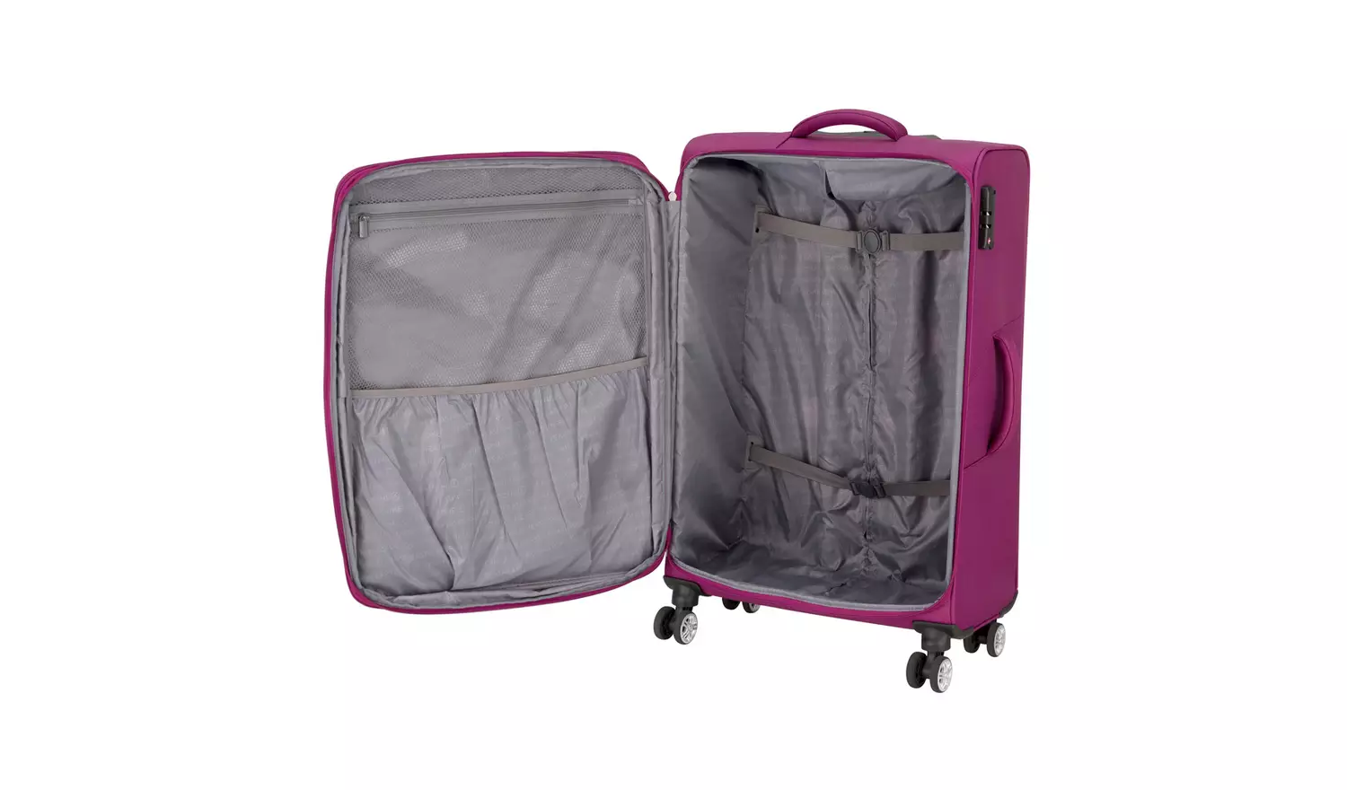 Featherstone 8 Wheel Soft Large Suitcase - Purple
