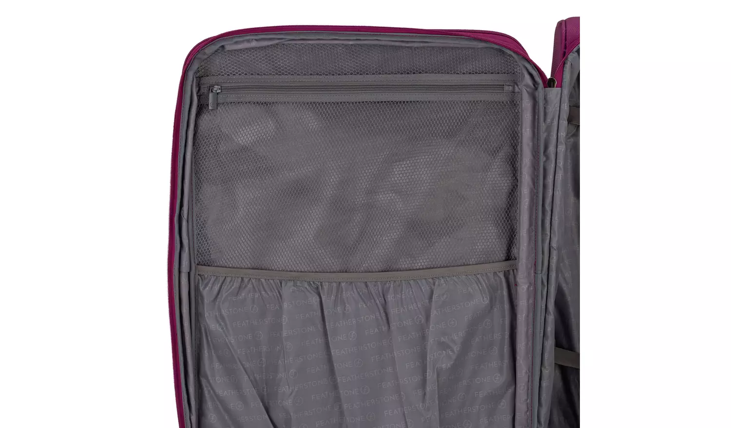 Featherstone 8 Wheel Soft Large Suitcase - Purple