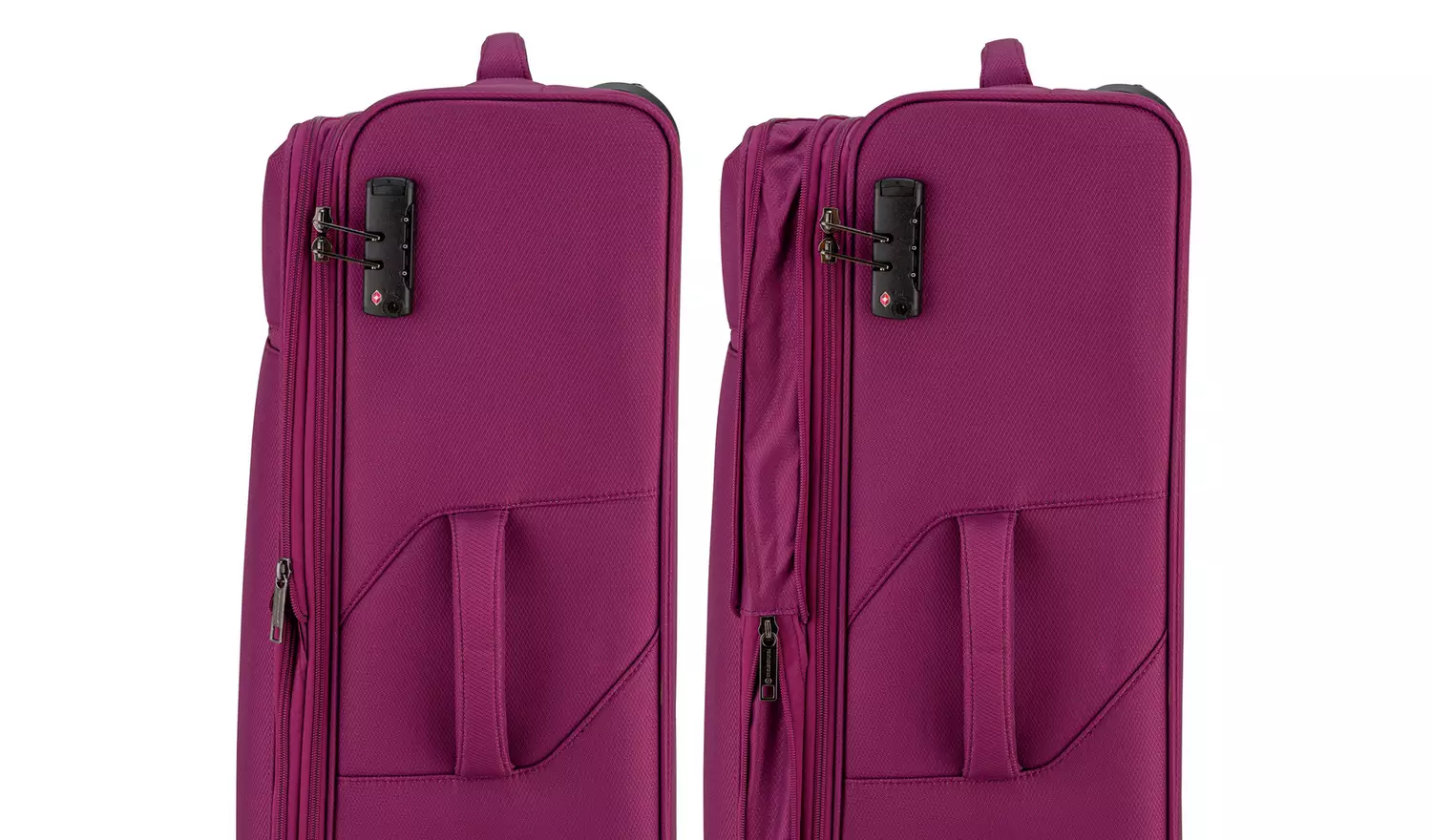 Featherstone 8 Wheel Soft Large Suitcase - Purple