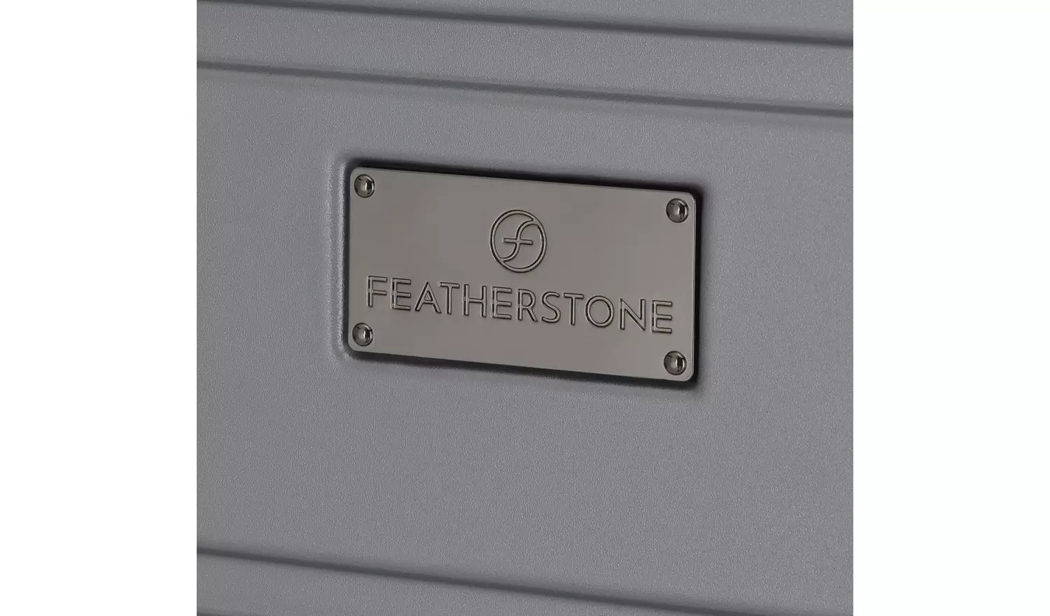 Featherstone 8 Wheel Hard Medium Suitcase - Silver