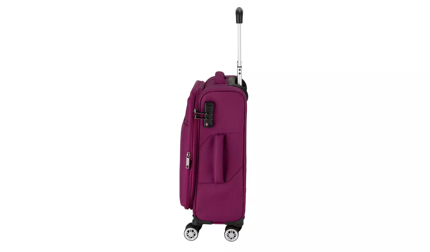 Featherstone 8 Wheel Soft Cabin-Size Suitcase - Purple