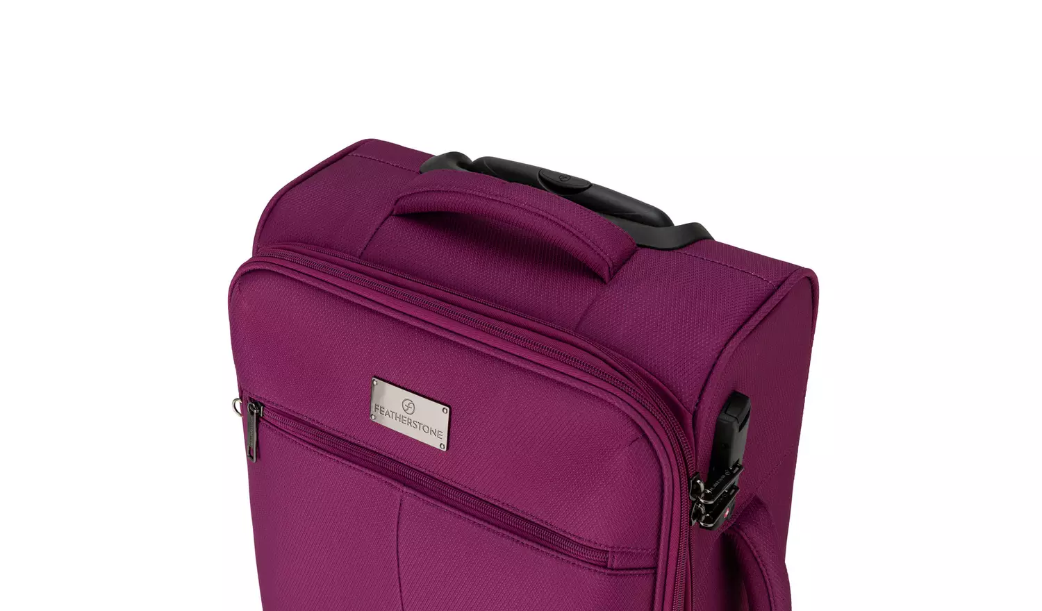 Featherstone 8 Wheel Soft Cabin-Size Suitcase - Purple
