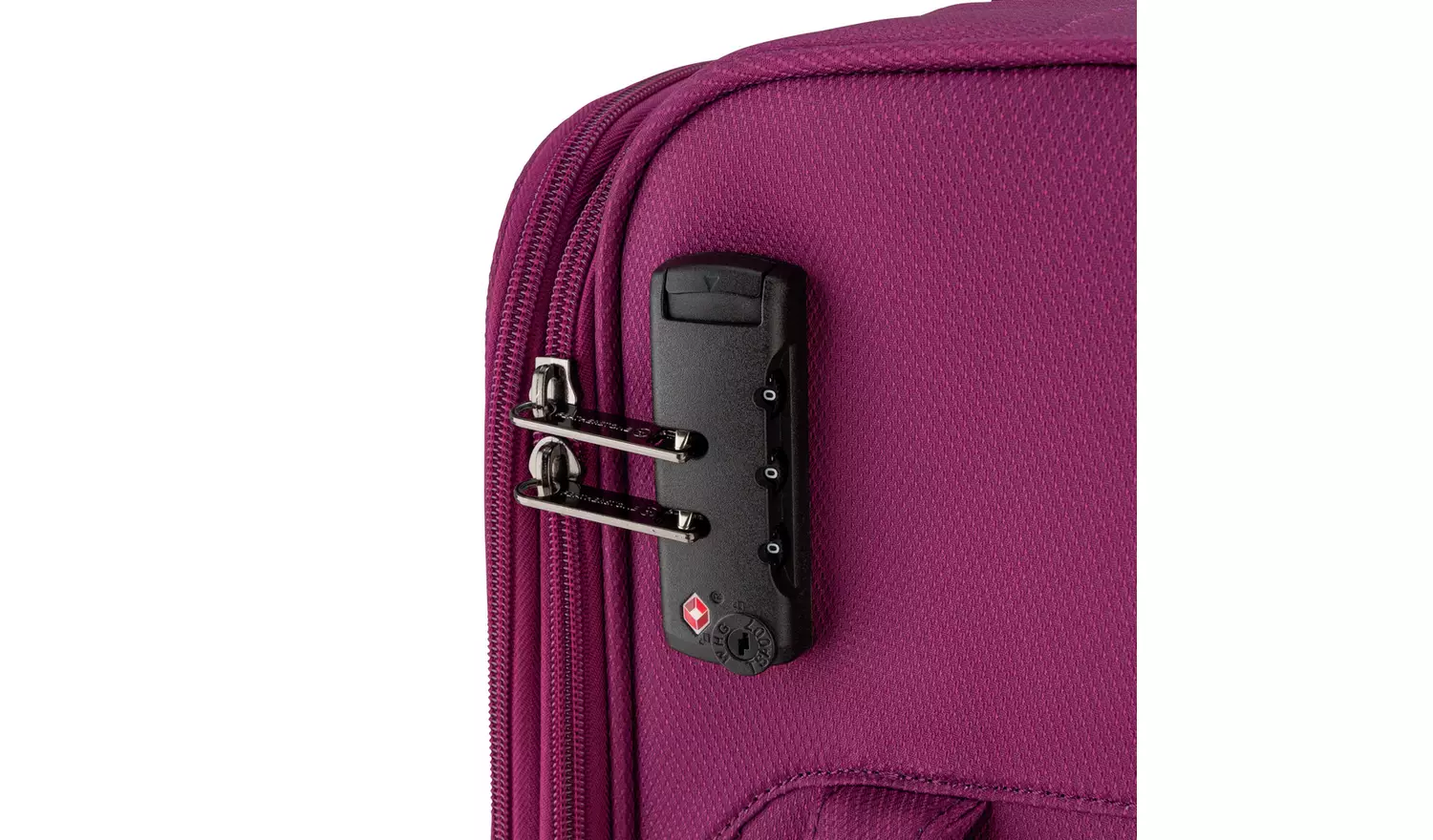 Featherstone 8 Wheel Soft Cabin-Size Suitcase - Purple