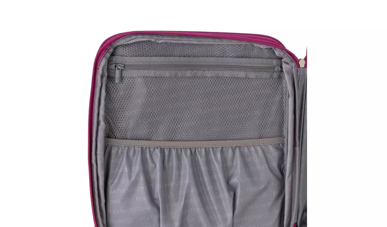 Featherstone 8 Wheel Soft Cabin-Size Suitcase - Purple