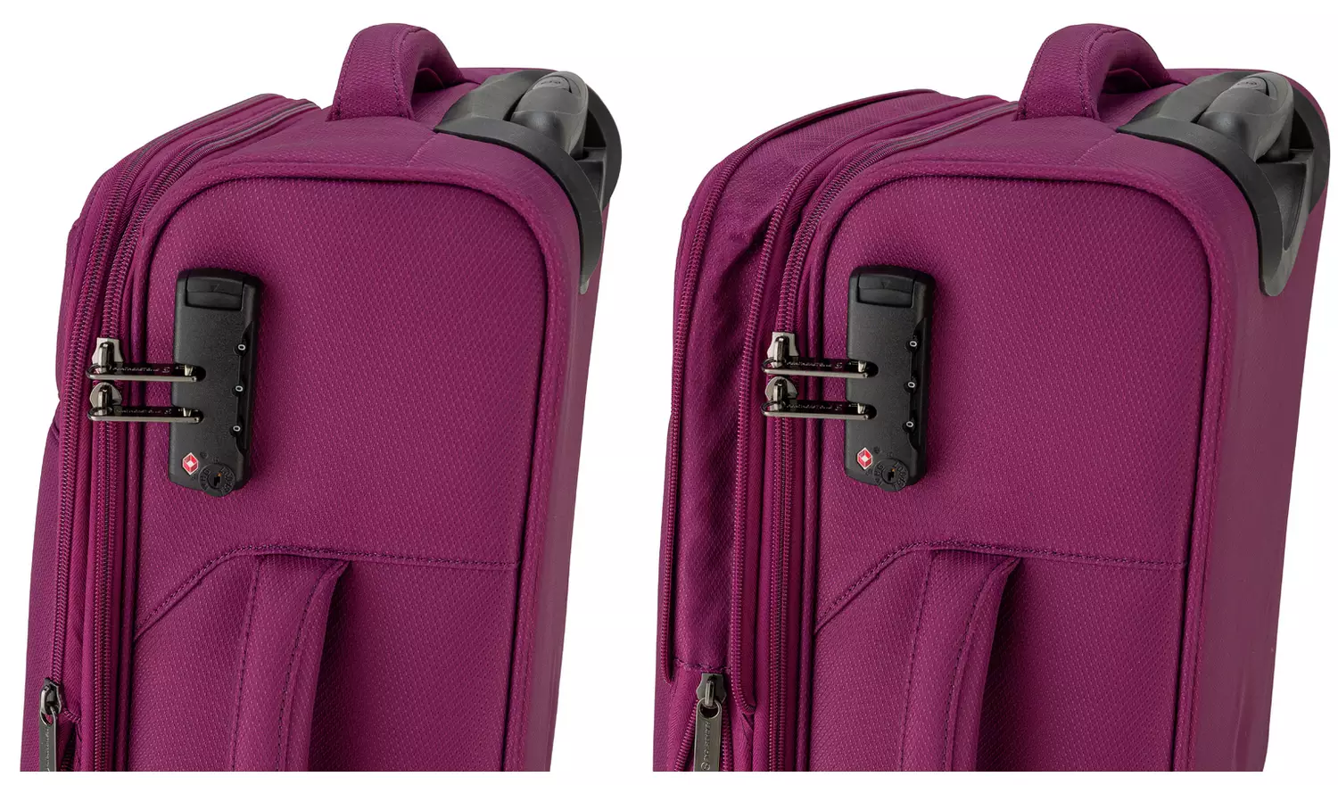 Featherstone 8 Wheel Soft Cabin-Size Suitcase - Purple