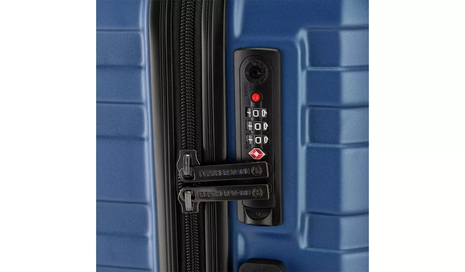 Featherstone 8 Wheel Hard Cabin-Size Suitcase - Navy