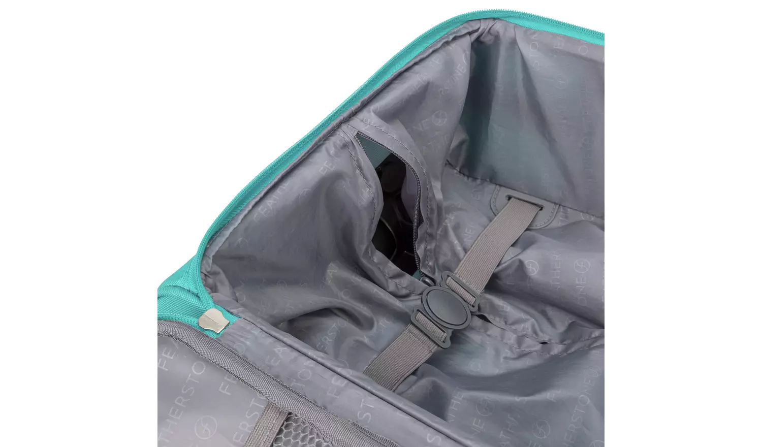 Featherstone 4 Wheel Soft Cabin-Size Suitcase - Turquoise