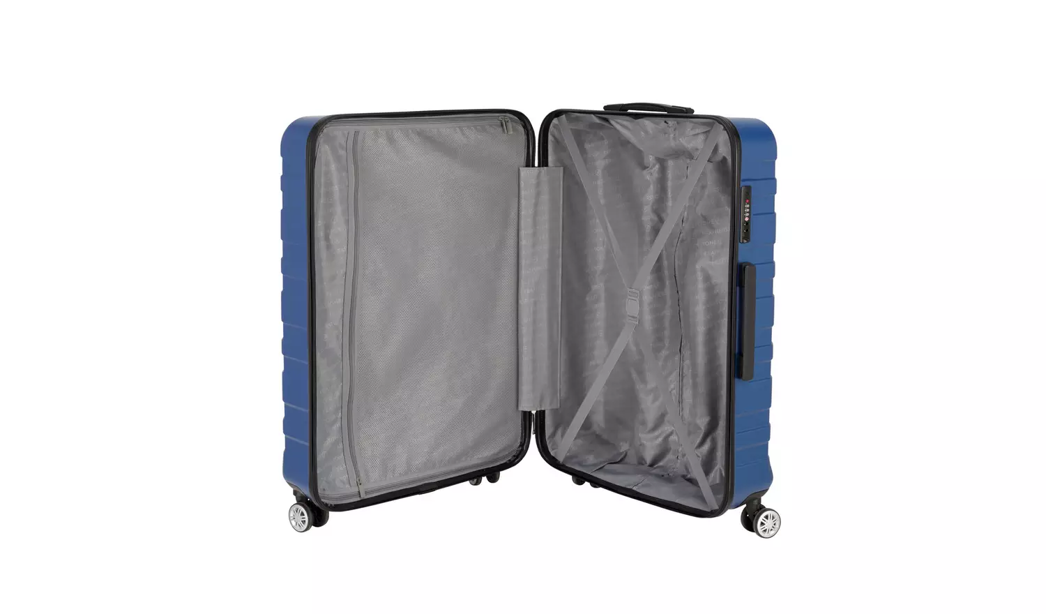 Featherstone Hard 8 Wheel Large Suitcase - Navy