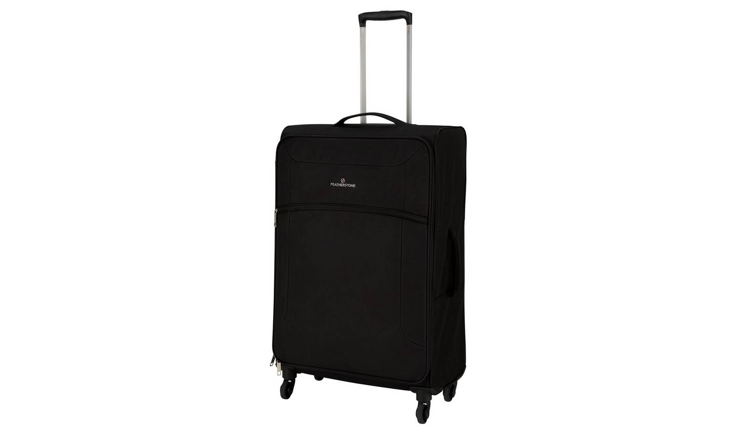 Featherstone 4 Wheel Soft Large Suitcase - Black