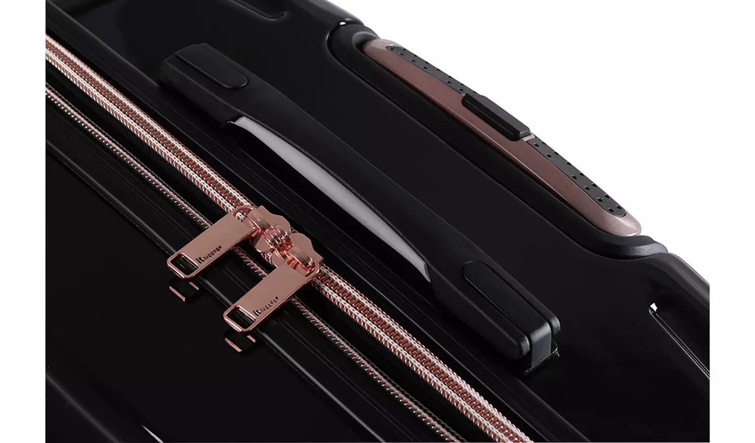 it Luggage Large Expandable 8 Wheel Hard Suitcase - Black