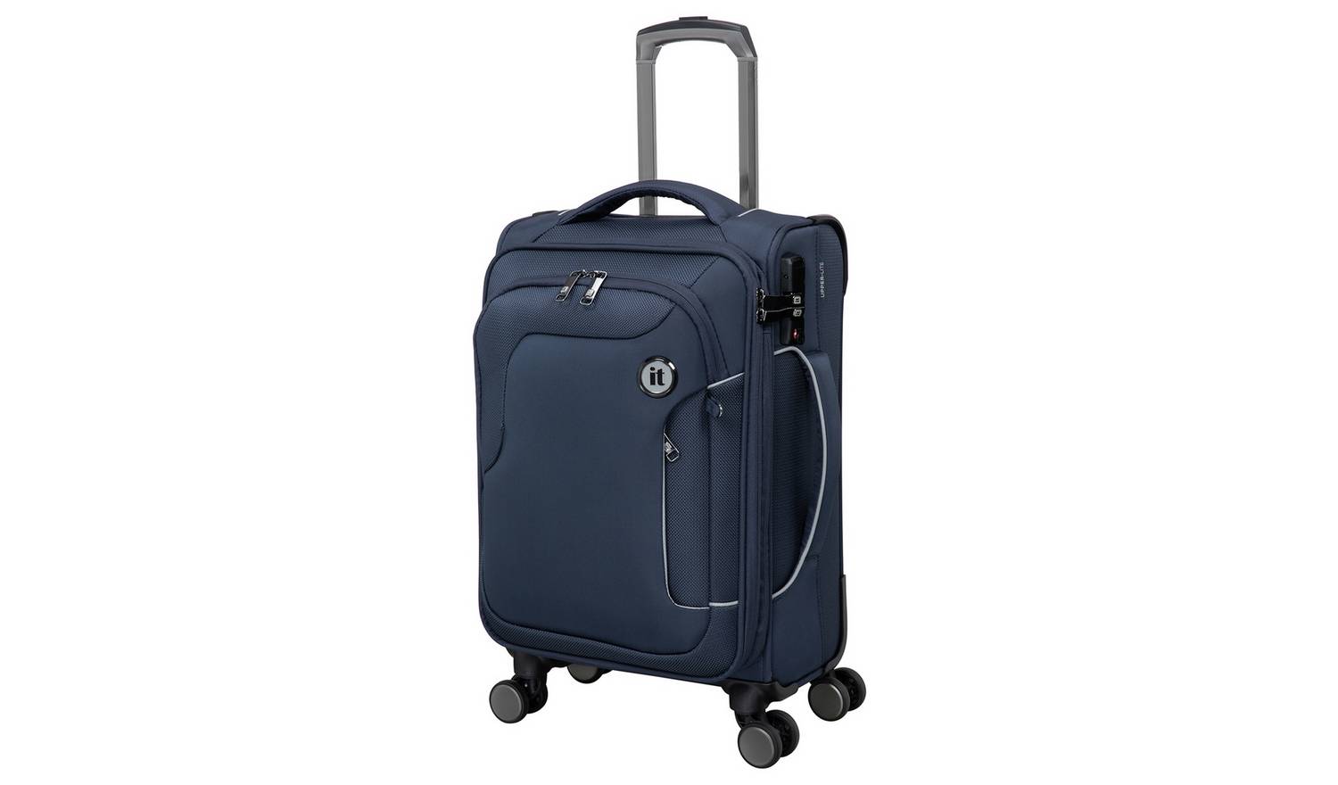 IT Luggage Expandable 8 Wheel Soft Suitcase - Small, Navy