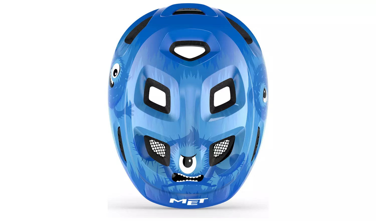 Met Hooray Kids Helmet - Blue Monsters Glossy
