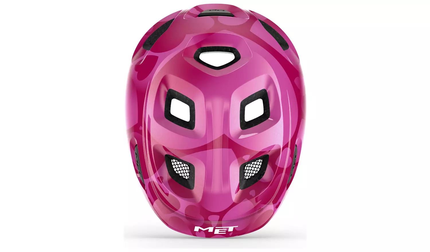 Met Hooray Kids Helmet - Pink Hearts Glossy