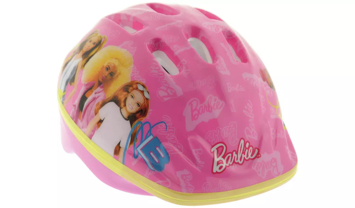 Barbie Kids Bike Helmet with Adjustable Dial Fitting - Pink