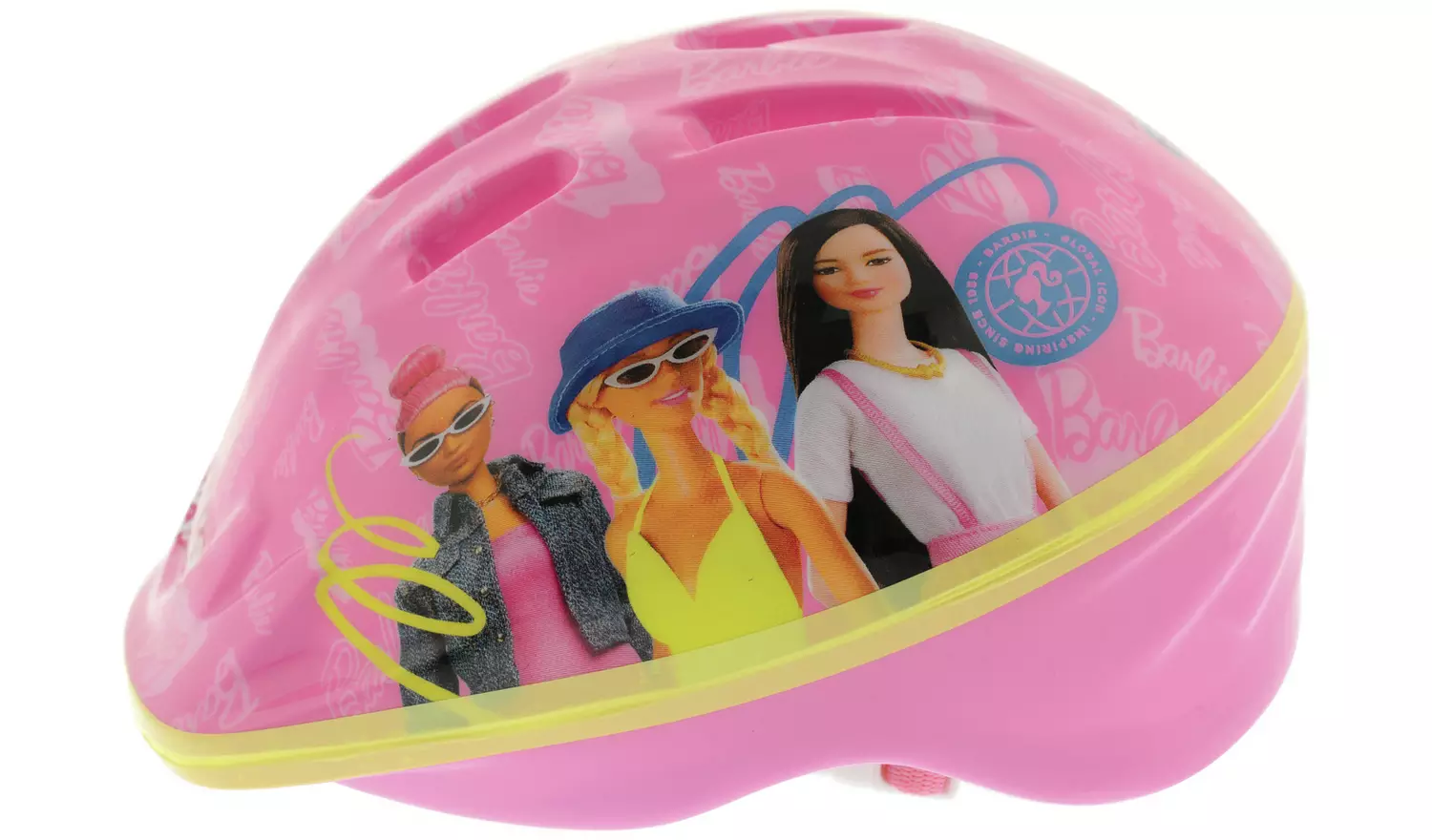 Barbie Kids Bike Helmet with Adjustable Dial Fitting - Pink