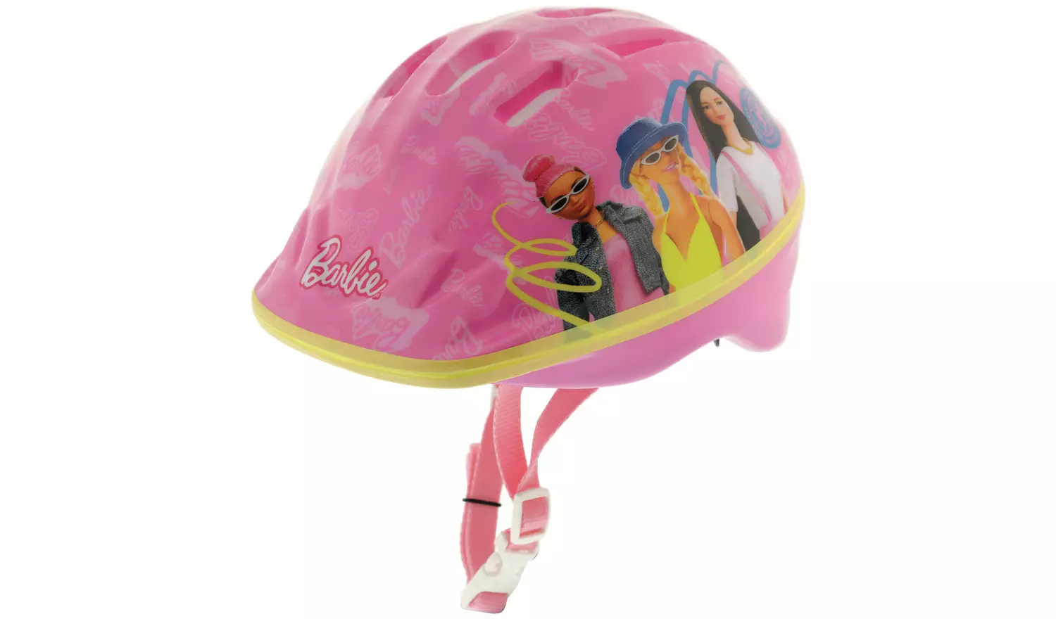 Barbie Kids Bike Helmet with Adjustable Dial Fitting - Pink