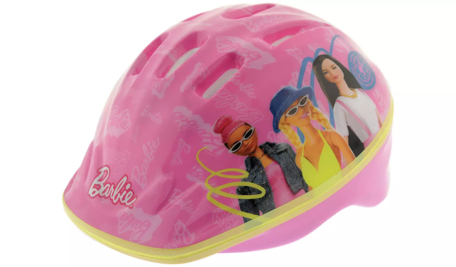Barbie Kids Bike Helmet with Adjustable Dial Fitting - Pink