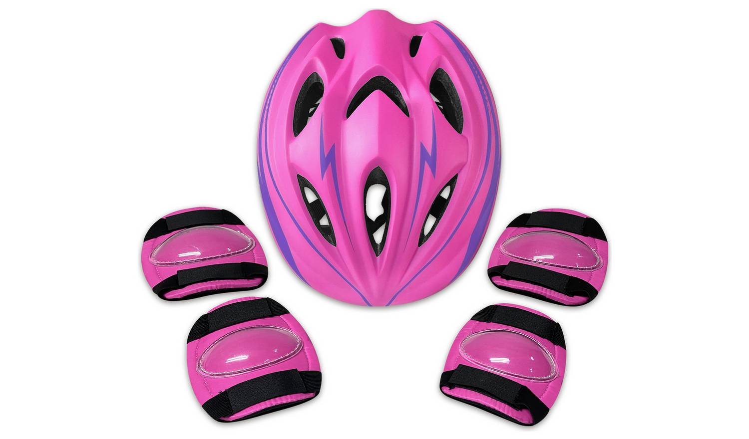 Challenge 48-52cm Kids Bike Helmet & Safety Set - Purple