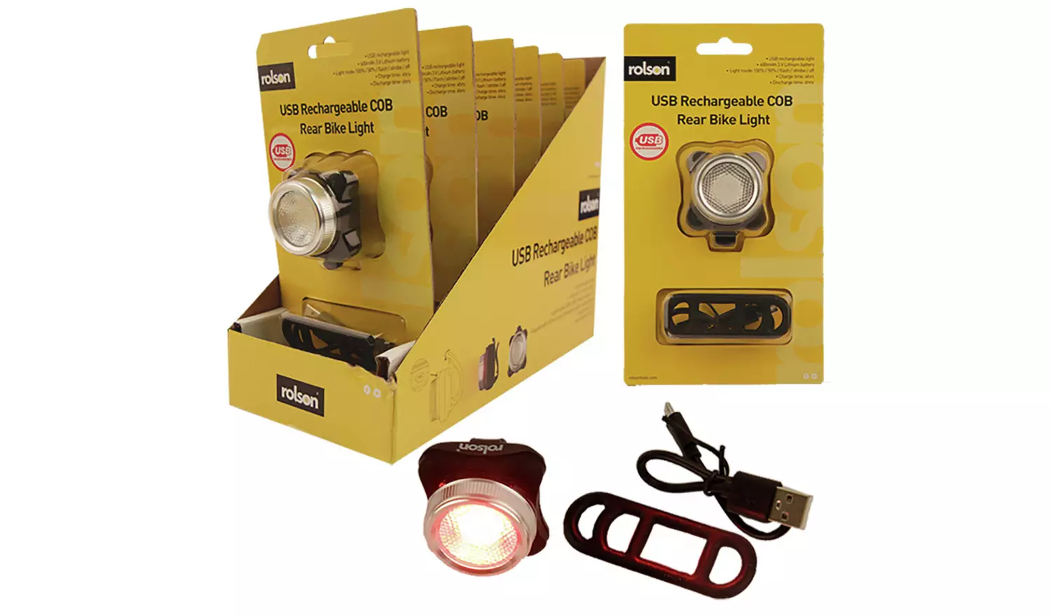 Rolson COB Rear Bike Light