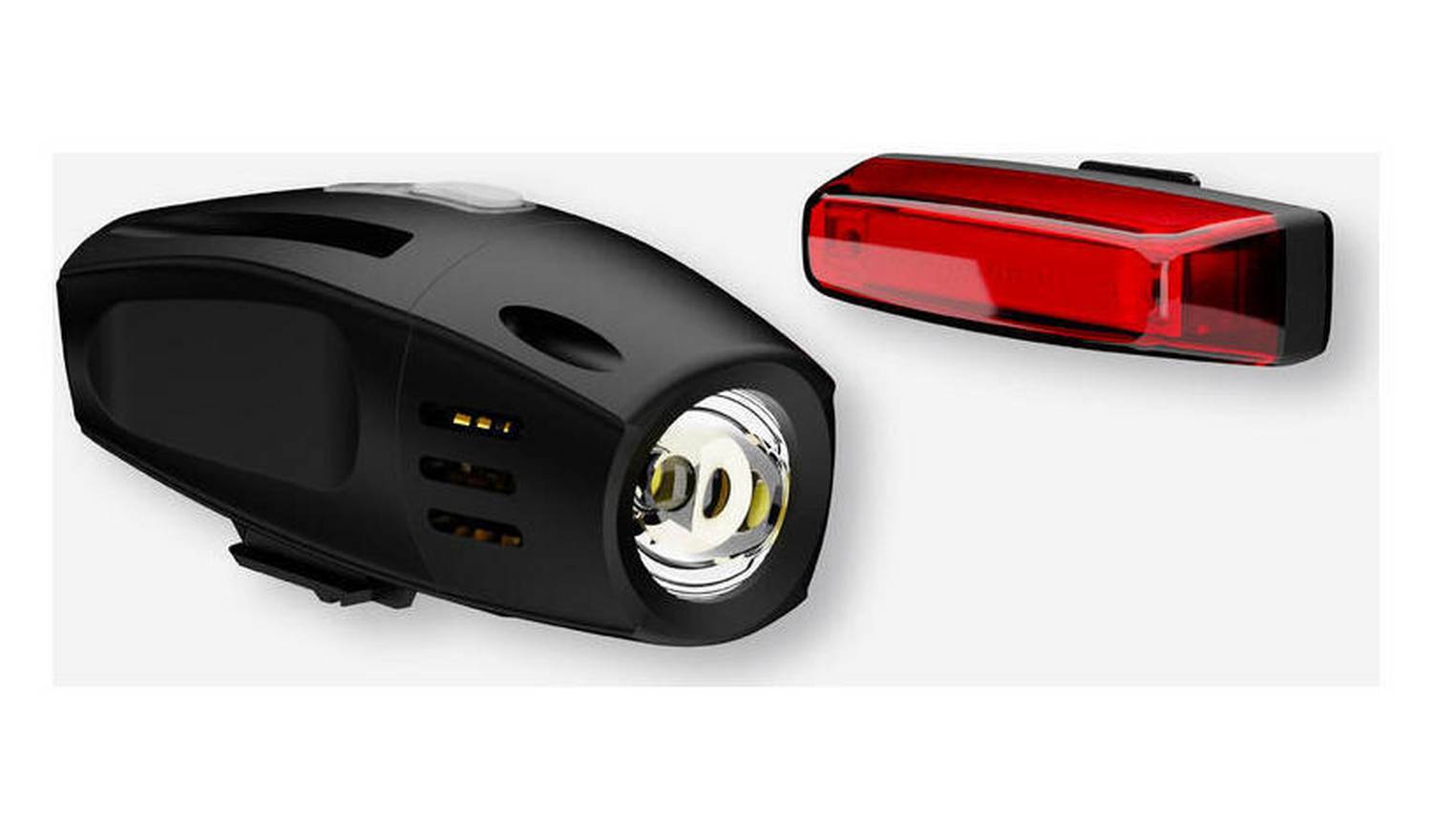 Decathlon Powerful Front And Rear USB LED Bike Light Set