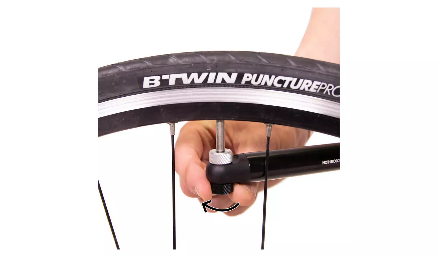 Decathlon Compact Road Hand Pump - Black