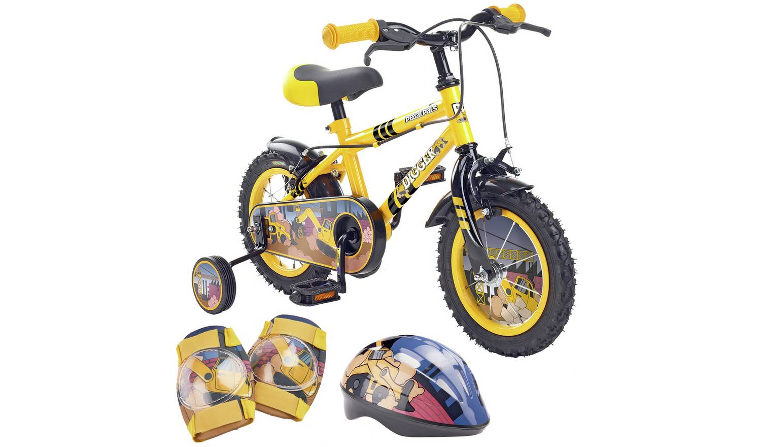 Pedal Pals 12 inch Kids Bike with Helmet and Knee Pads