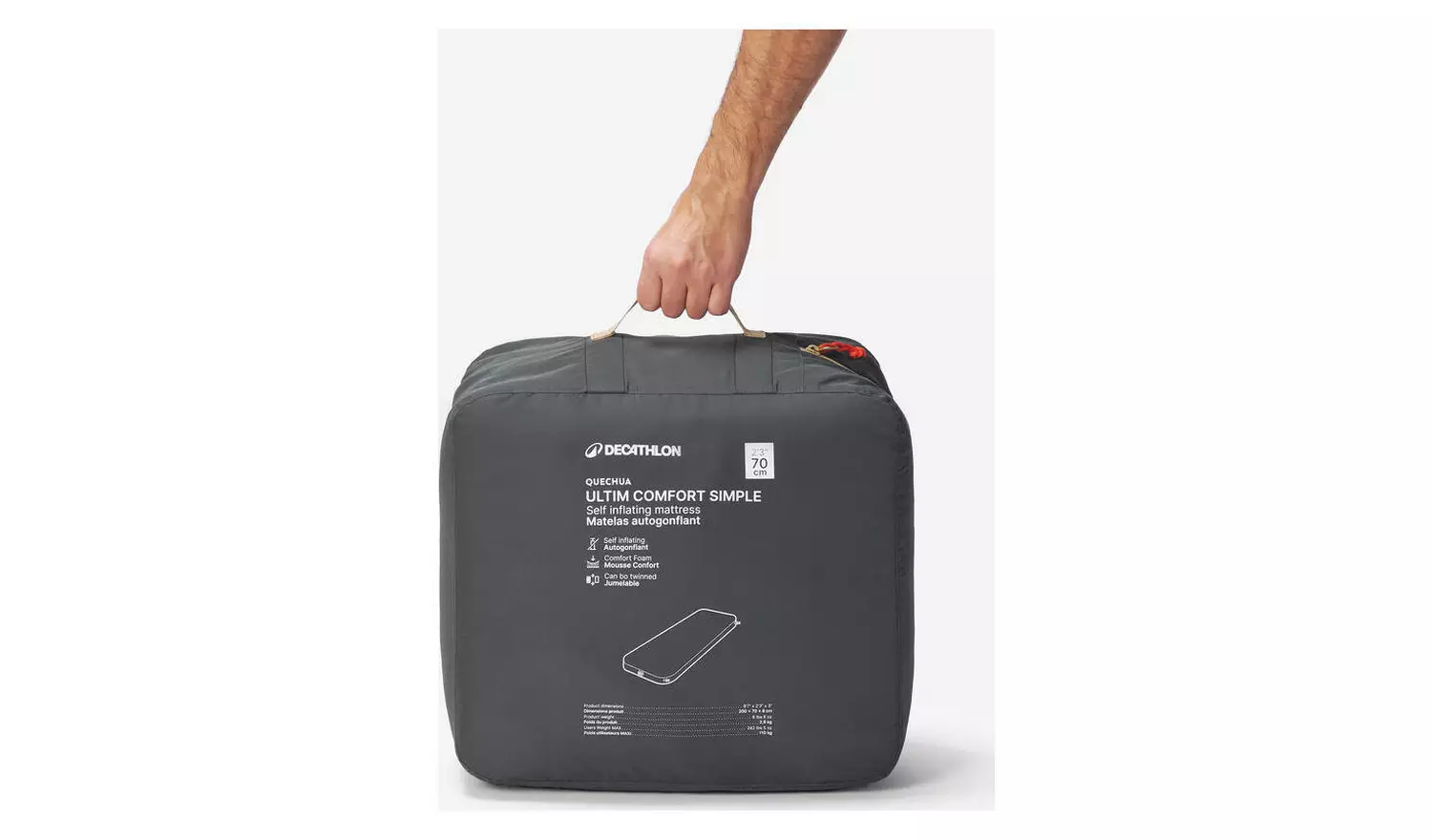 Decathlon Inflatable Camping Mattress 1P - 70Cm