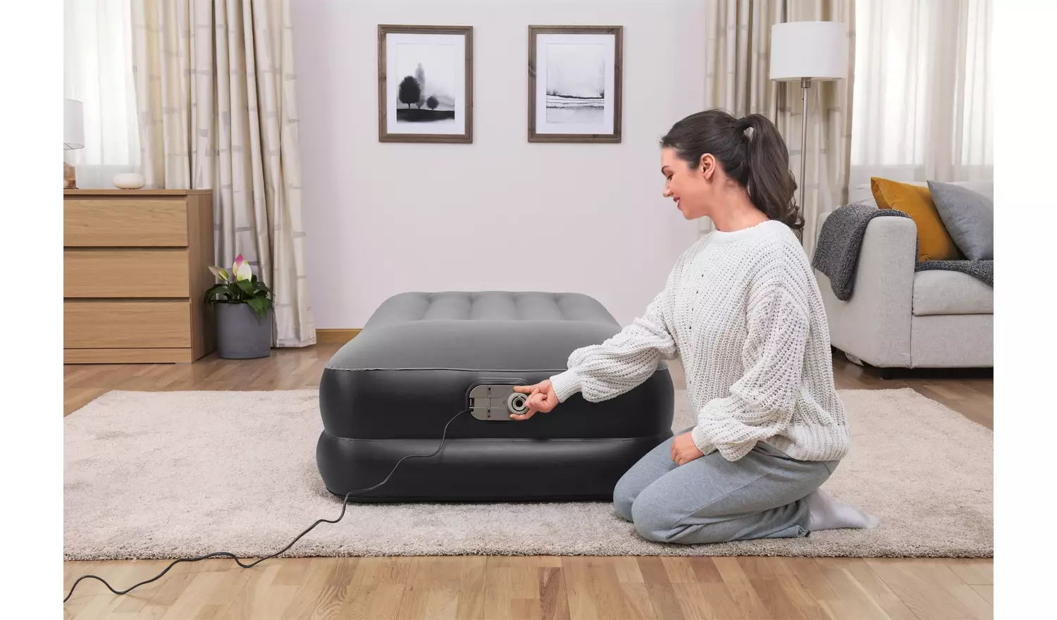 Bestway air bed PVC Single Premium Raised Air mattress