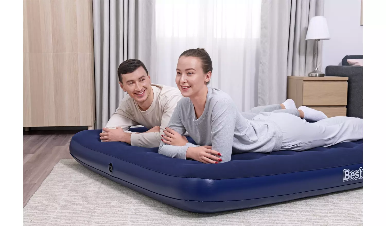 Bestway Air bed Flocked Kingsize Air mattress