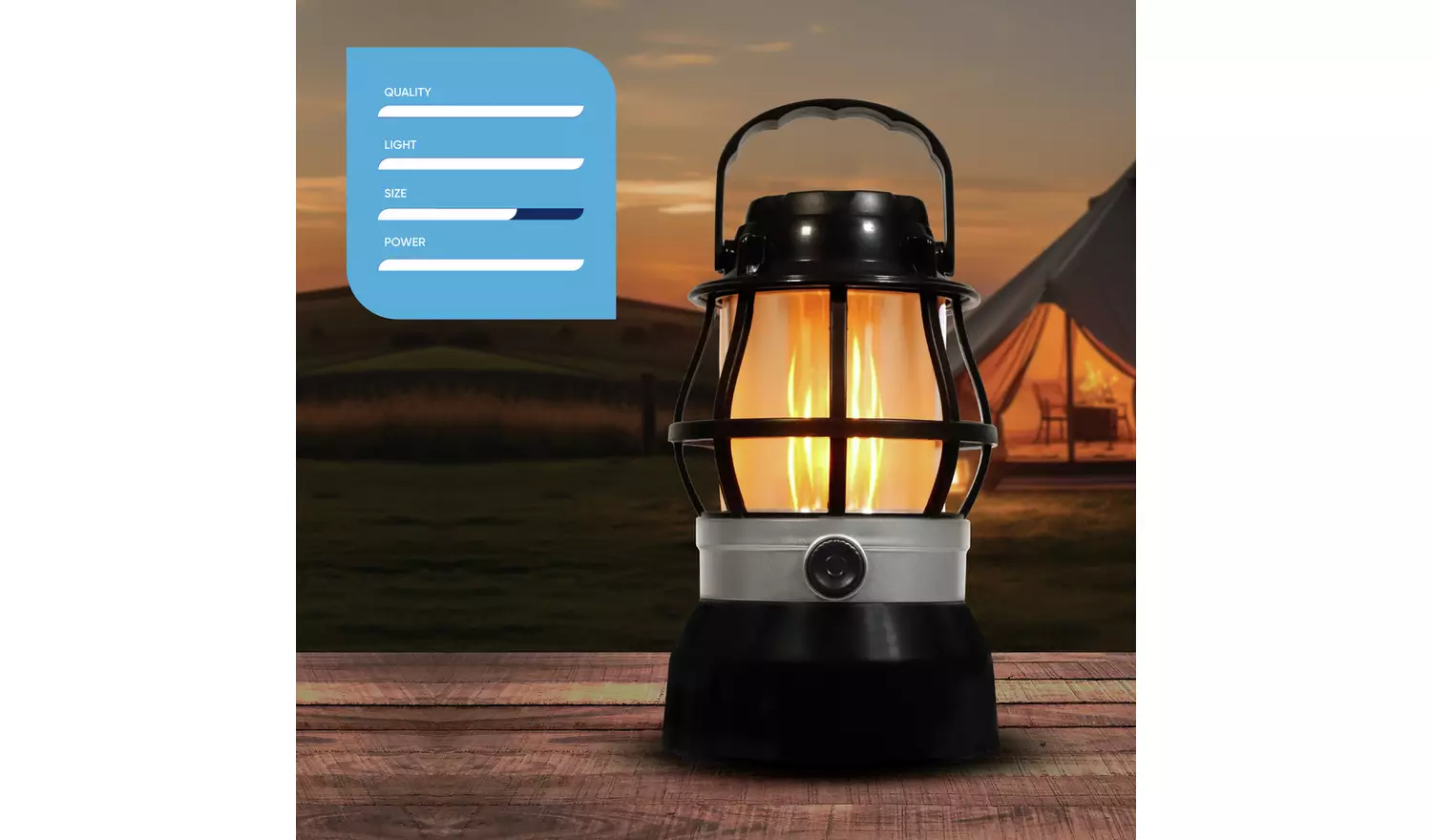 Streetwize Camping Lantern with Flame LED