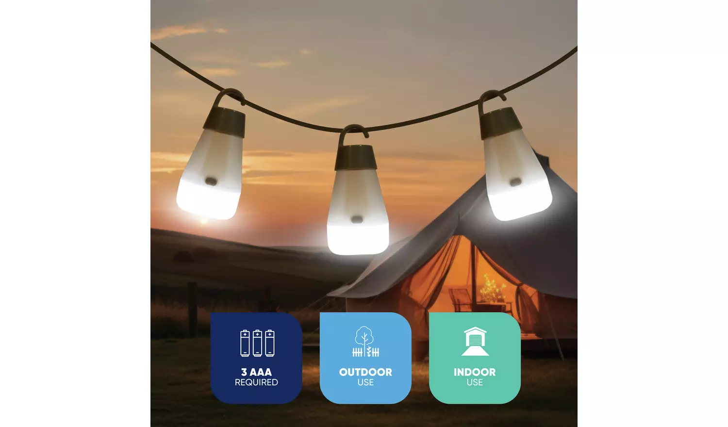 Streetwize Colour Changing LED Camping Orb Light Set