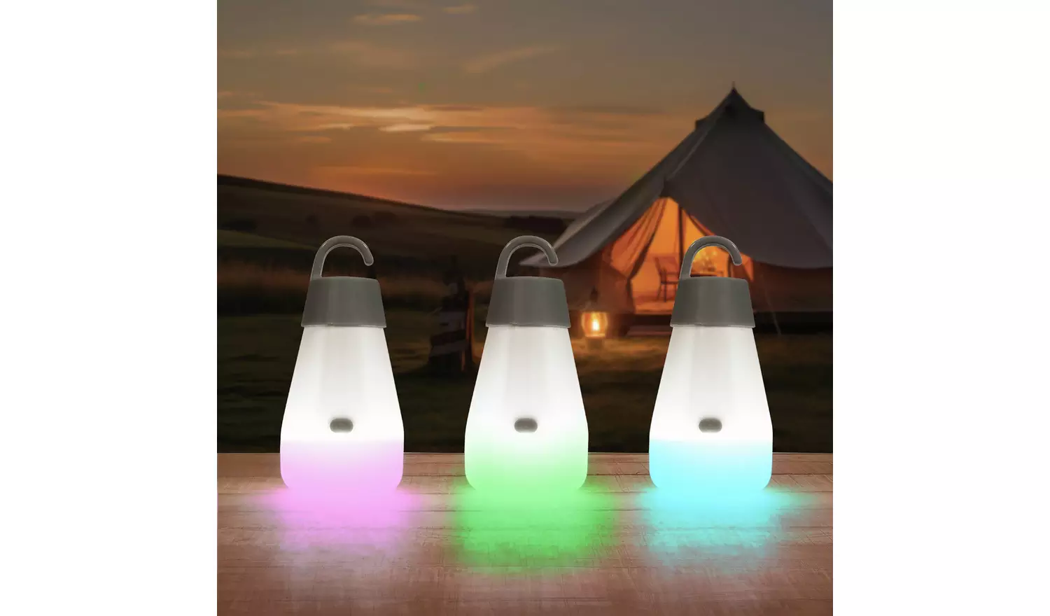 Streetwize Colour Changing LED Camping Orb Light Set