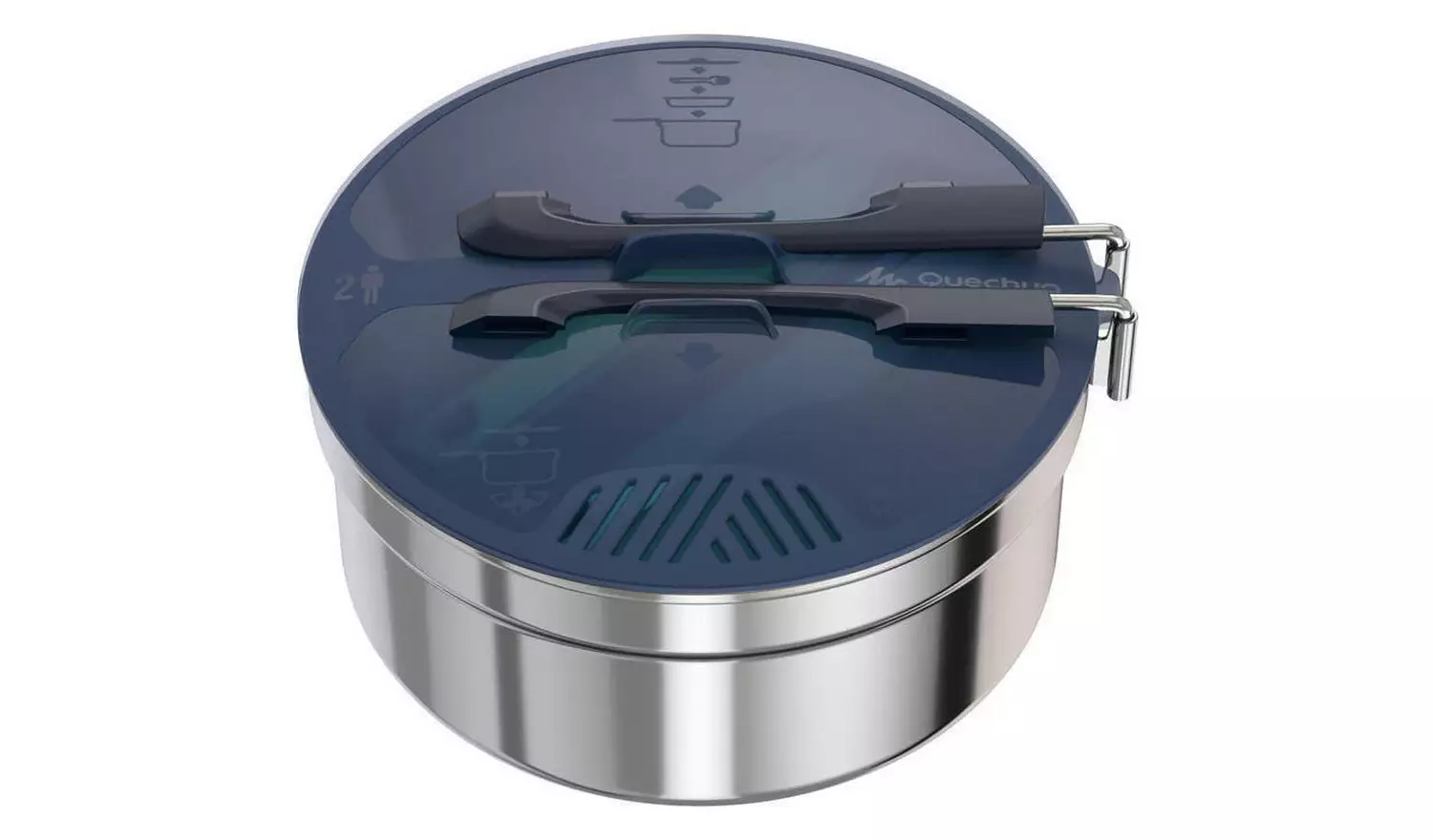 Decathlon Stainless Steel Camping Cook Set - 1.6L