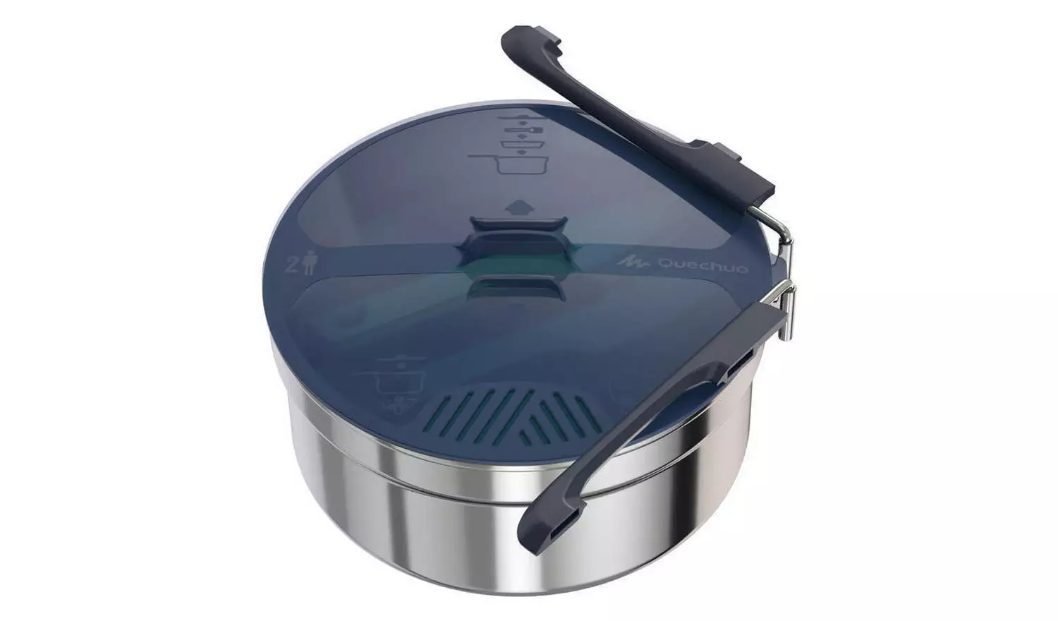 Decathlon Stainless Steel Camping Cook Set - 1.6L