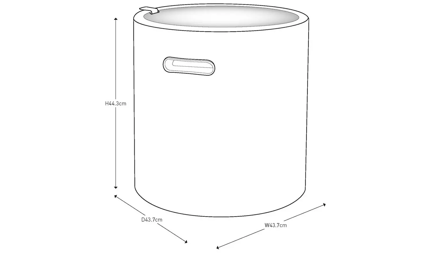 Keter 39L Cool Stool - Dark Grey