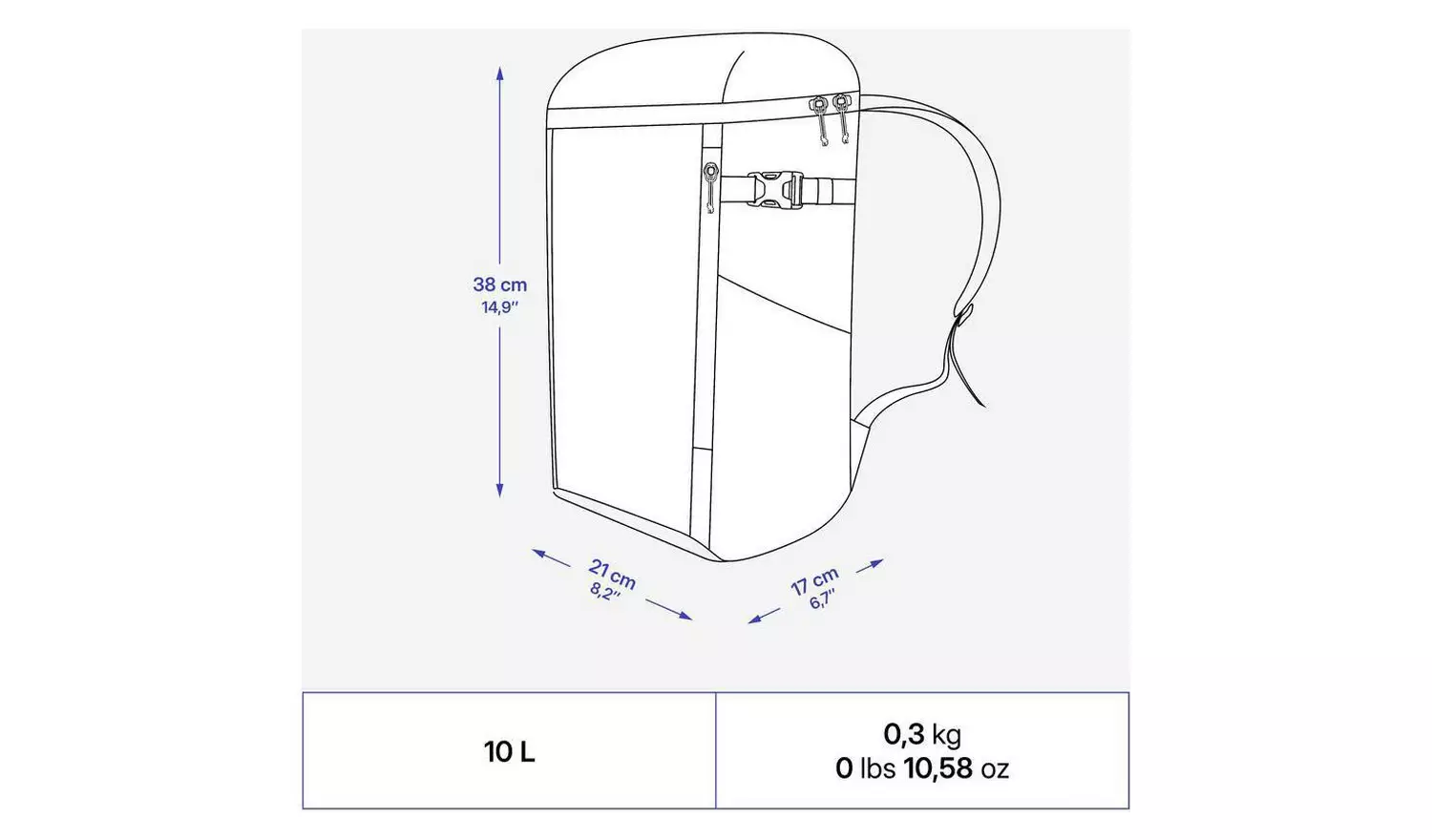 Decathlon Ice Backpack Cooler 10L Insulated And Compact