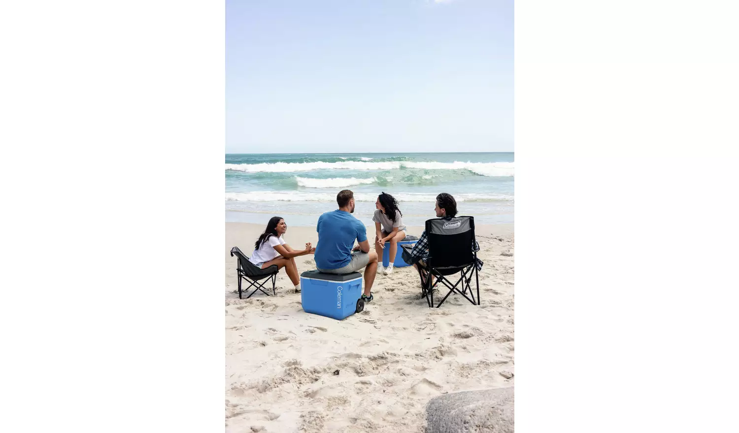 Coleman 60QT Blue Performance Cool Box On Wheels - 56 Litres