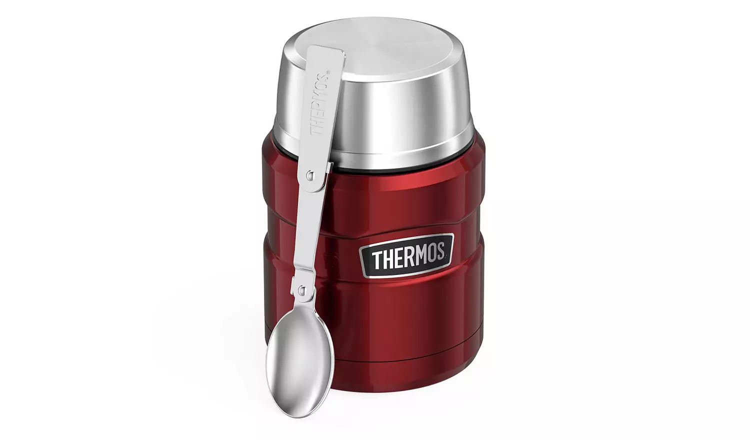 Thermos Stainless King Red Food Flask - 470ml