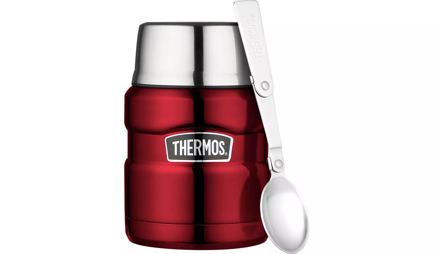 Thermos Stainless King Red Food Flask - 470ml