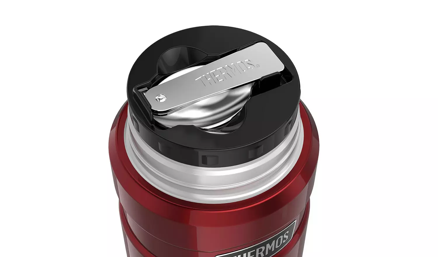 Thermos Stainless King Red Food Flask - 470ml