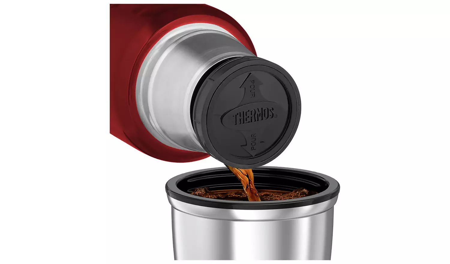 Thermos Stainless King Red Flask - 470ml