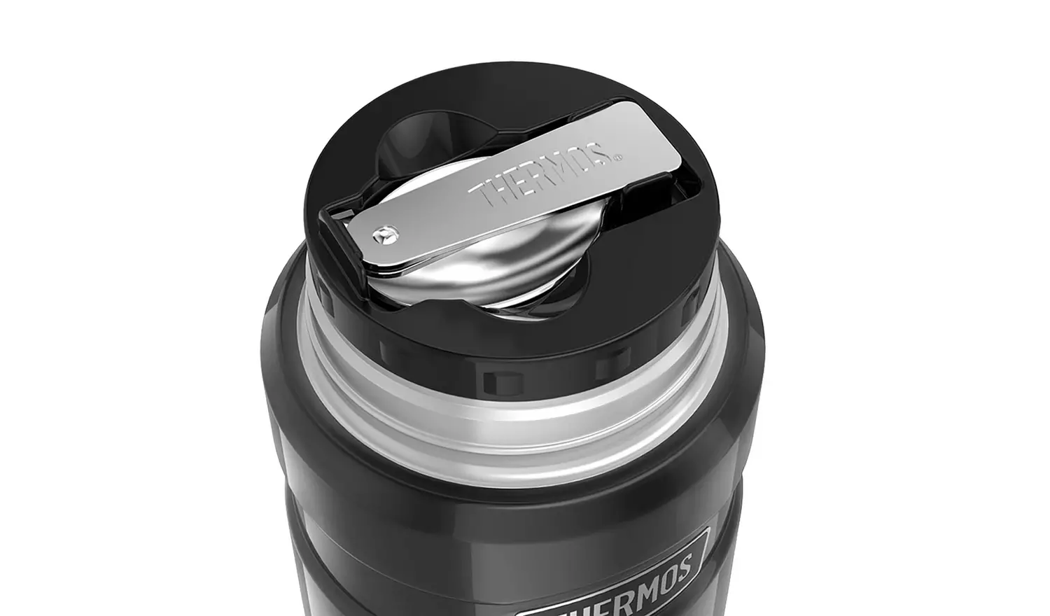 Thermos Stainless Steel King Gun Metal Food Flask - 470ml