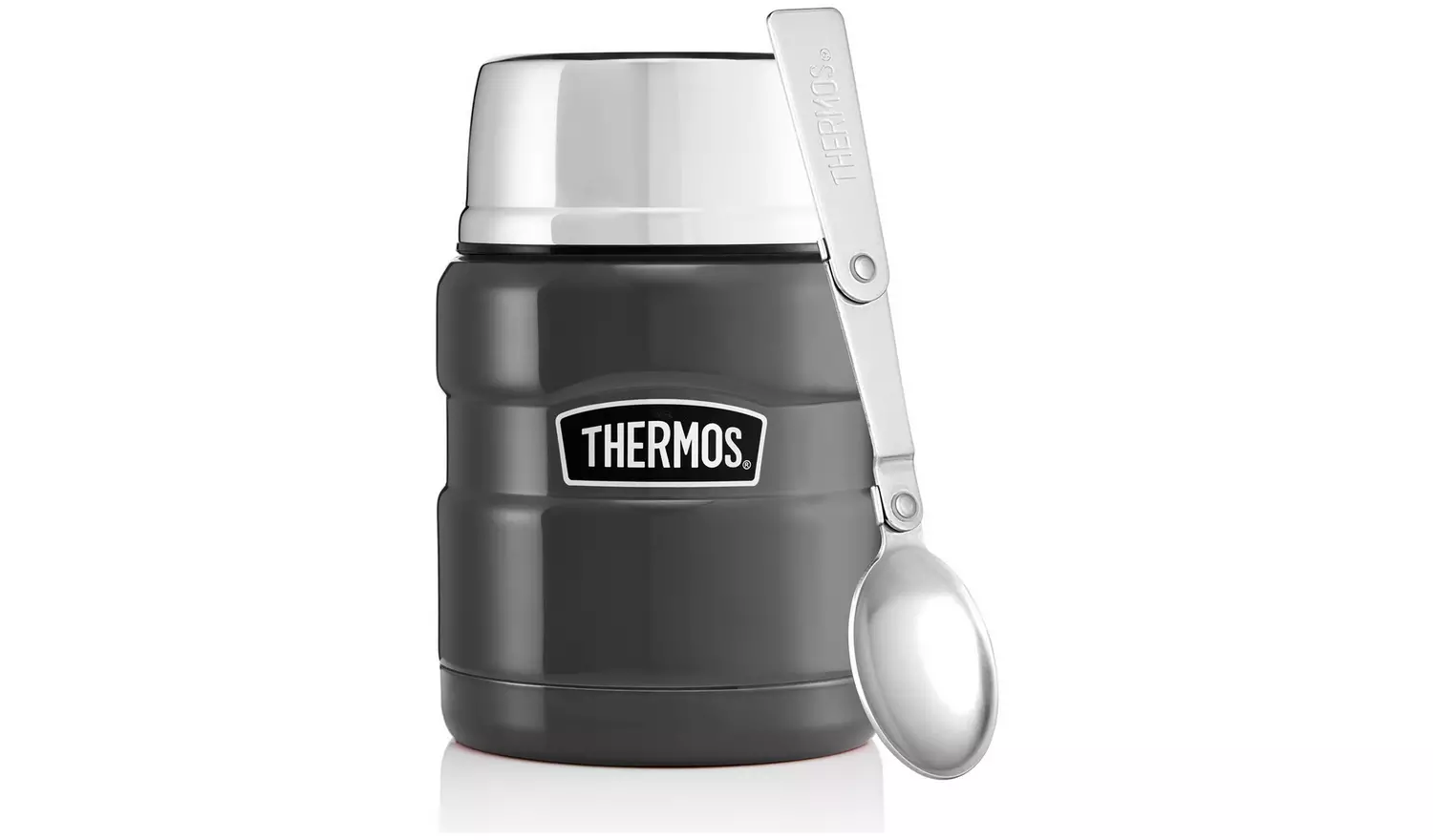 Thermos Stainless Steel King Gun Metal Food Flask - 470ml