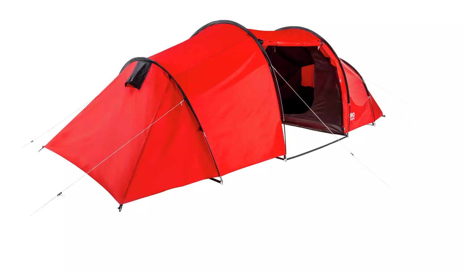 Pro Action 6 Person 3 Room Tunnel Camping Tent